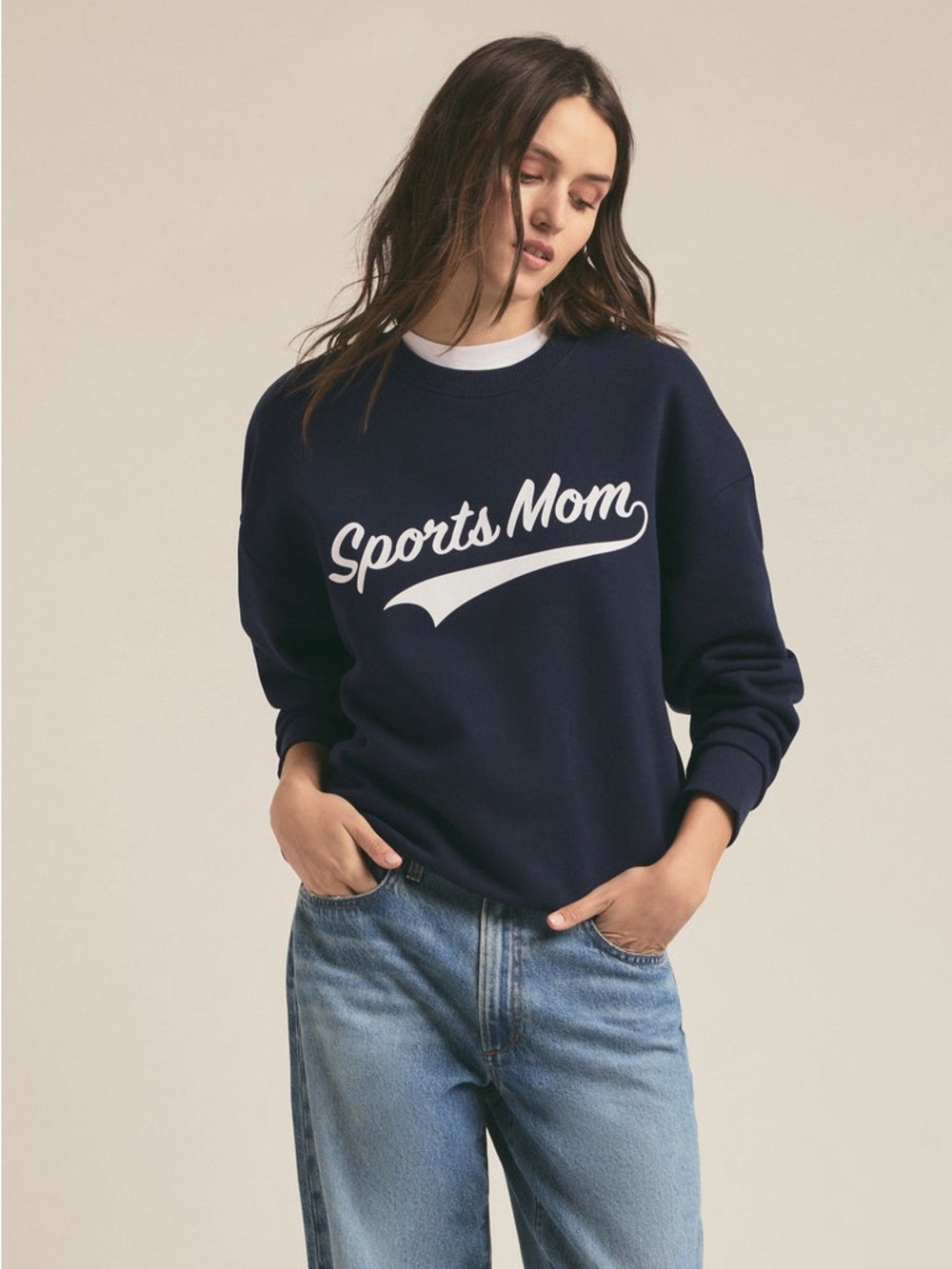 NWT Favorite Daughter Favorite Sports Mom Sweatshirt in Navy
